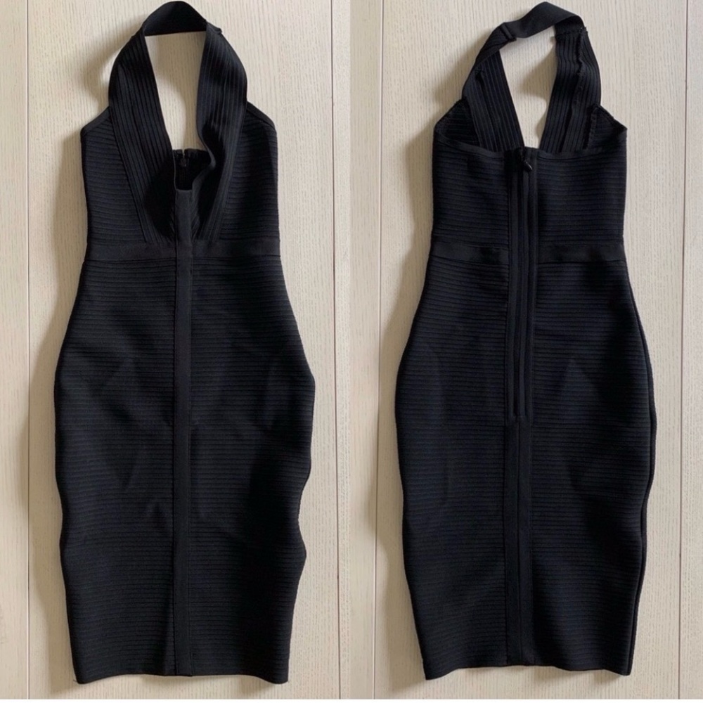 Bebe Elegant Black Bandage Dress - Picture 3 of 5